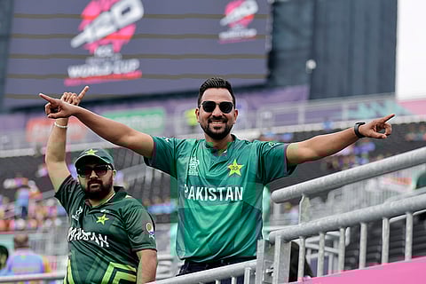 Pakistan supporters at the Nassau County International Cricket Stadium